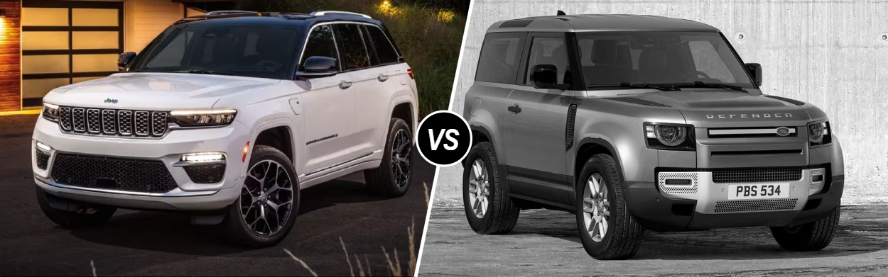 2025 Jeep Grand Cherokee vs 2025 Land Rover Defender near Arlington Heights, IL 2025 Jeep Grand Cherokee vs 2025 Land Rover Defender near Arlington Heights, IL