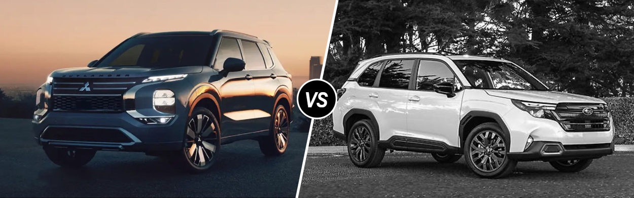 2025 Mitsubishi Outlander vs 2025 Subaru Forester in Lansing, MI