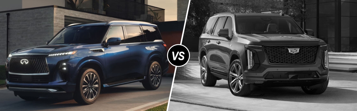 2026 INFINITI QX80 vs 2026 Cadillac Escalade in Ann Arbor, MI