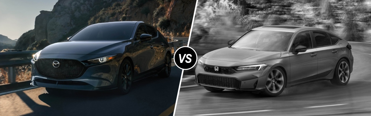 2026 Mazda Mazda3 Hatchback vs 2026 Honda Civic Hatchback in Huntington Beach, CA
